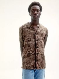 Sefr Knit V Neck Snake Print Cardigan at eBay