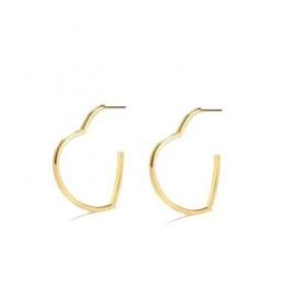 Selby Gold Hoop Heart Earrings by Bonheur at Bonheur