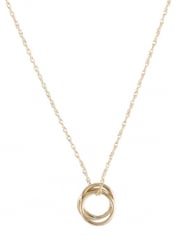 Selena Gold Circle Necklace  at Peggy Li