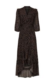 Selena Zebra-Stripe Wrap Dress by BaSh at Rent The Runway