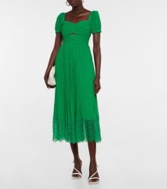 Self-Portrait - Cutout chiffon midi dress at Mytheresa