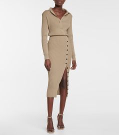 Self-Portrait - Ribbed-knit midi dress at Mytheresa