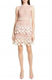 Self-Portrait 3D Floral Crochet Lace Minidress   Nordstrom at Nordstrom