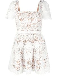 Self-Portrait Belted guipure-laced Minidress - at Farfetch