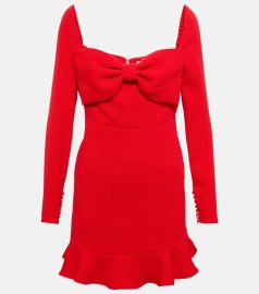 Self Portrait Bow Detail Long Sleeve Dress at Mytheresa