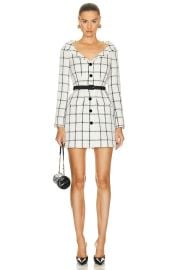 Self Portrait Check Tailored Mini Dress at FWRD