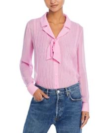 Self-Portrait Chiffon Pintucked Blouse Bloomingdales at Bloomingdales