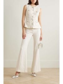 Self Portrait Convertible Metallic boucl tweed and Crepe Jumpsuit at Net a Porter
