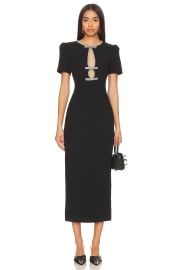 Self Portrait Crepe Diamante Midi Dress at Revolve