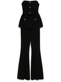 Self-Portrait Crepe Jumpsuit Black at Farfetch