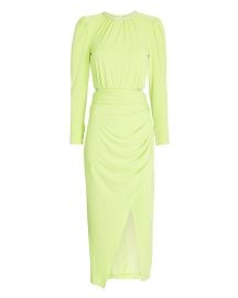 Self-Portrait Crystal-Embellished Cut-Out Midi Dress at Intermix