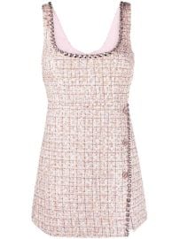 Self-Portrait Diamant Trim Boucle Minidress - at Farfetch