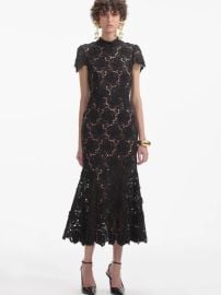Self-Portrait Dresses New Selfportrait Black Floral Lace Midi Dress Size Poshmark at Poshmark