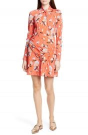 Self-Portrait Floral Long Sleeve Jersey Crepe Minidress   Nordstrom at Nordstrom