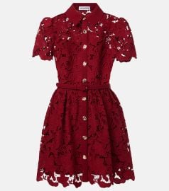 Self Portrait Floral lace mini dress at Mytheresa