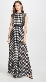 Self Portrait Gingham Printed Chiffon Dress at Shopbop