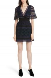 Self-Portrait Guipure Lace Cape Dress at Nordstrom