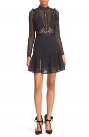 Self-Portrait Hall Lace Mesh Minidress at Nordstrom