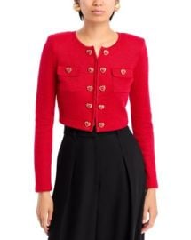 Self-Portrait Heart Button Knit Cardigan Sweater Bloomingdales at Bloomingdales