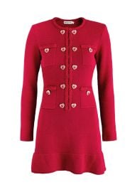 Self Portrait Heart button Knitted Mini Dress at Mytheresa