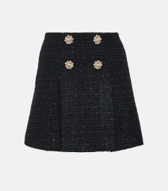 Self Portrait High Rise Boucl Tweed Mini Skirt at Mytheresa