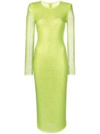 Self-Portrait Hot Fix Perforated Midi Dress - at Farfetch