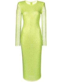 Self-Portrait Hot Fix Perforated Midi Dress - at Farfetch