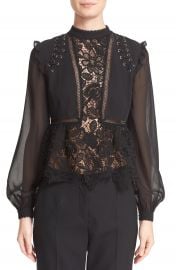 Self-Portrait Lace Detail Top at Nordstrom