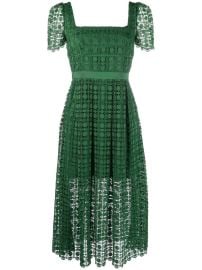 Self-Portrait Lace Midi Dress - at Farfetch