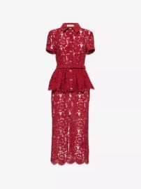 Self Portrait Lace peplum dress at Selfridges