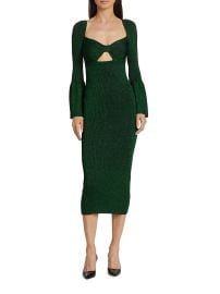 Self Portrait Metallic Knit Cut Out Midi Dress at Saks Fifth Avenue