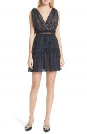 Self-Portrait Metallic Stripe Tie Strap Dress at Nordstrom