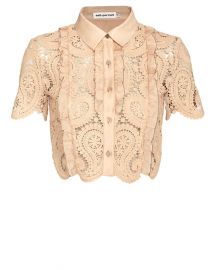 Self Portrait Paisley Lace Crop Blouse at Intermix