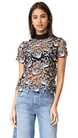 Self Portrait Peony Short Sleeve Top at Shopbop