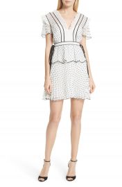 Self-Portrait Pleated Plumetis Dress at Nordstrom