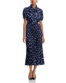 Self-Portrait Polka Dot Satin Midi Dress Bloomingdalex27s Women at Bloomingdales