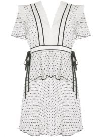 Self-Portrait Printed Pleated Dress at Farfetch