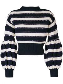 Self-Portrait Puff Sleeve Sweater - Farfetch at Farfetch