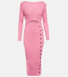 Self Portrait Ribbed knit midi dress at Mytheresa