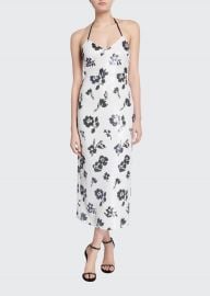 Self Portrait Sleeveless Floral Sequined Midi Dress at Bergdorf Goodman