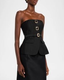 Self Portrait Taffeta Bandeau Top at Neiman Marcus