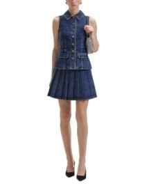 Self-Portrait Tailored Denim Mini Dress Bloomingdales at Bloomingdales