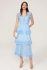 Self Portrait Tiered Midi Dress at Rent the Runway