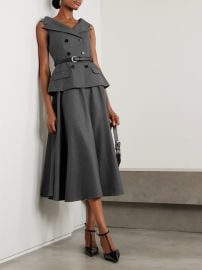 Self Portrait Wool Blend Tailored Midi Dress at Net a Porter