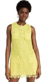 Self Portrait Yellow Guipure Lace Mini Dress at eBay