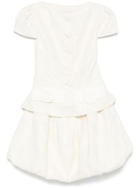 Self-Portrait bow-detail Boucl Mini Dress Neutrals at Farfetch