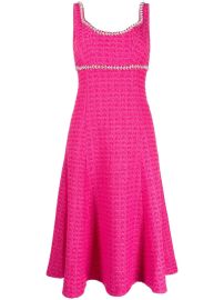 Self-Portrait crystal-embellished Boucl Midi Dress - at Farfetch