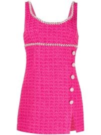 Self-Portrait crystal-embellished BouclxE9 Mini Dress - at Farfetch