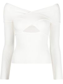 Self-Portrait cut-out off-shoulder Top - at Farfetch