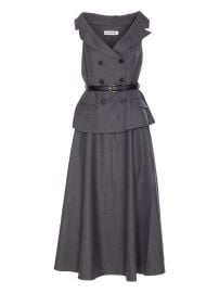 Self-Portrait double-breasted Belted Dress | Grey | FARFETCH at Farfetch